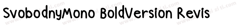 SvobodnyMono BoldVersion Revision字体转换